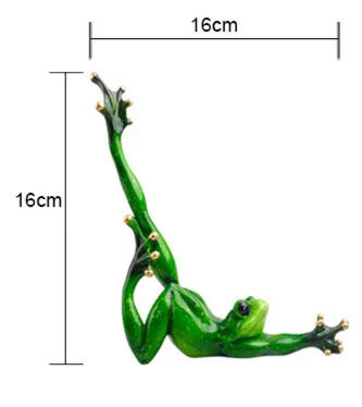 Funny Frog Family Yoga Styles Resin Toys Figures - Cat Stretch Pose Size