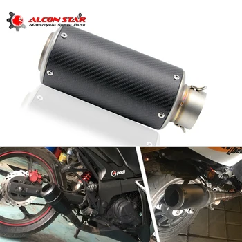 

Alconstar- 60mm Motorcycle GP Exhaust Scooter Muffler Sport Motorbike Slip On For Honda for Kawasaki for Yamaha YZF R1 R3 R6