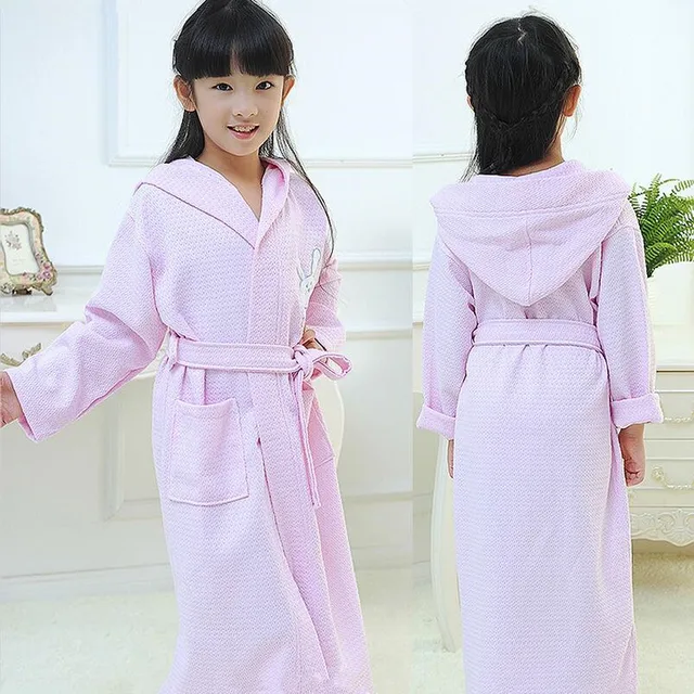 Buy spring autumn girls bathrobe children's bathrobes