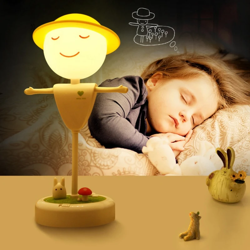 Cute Scarecrow LED Desk Lamp Eye caring Dimmable Table Lamps for Baby