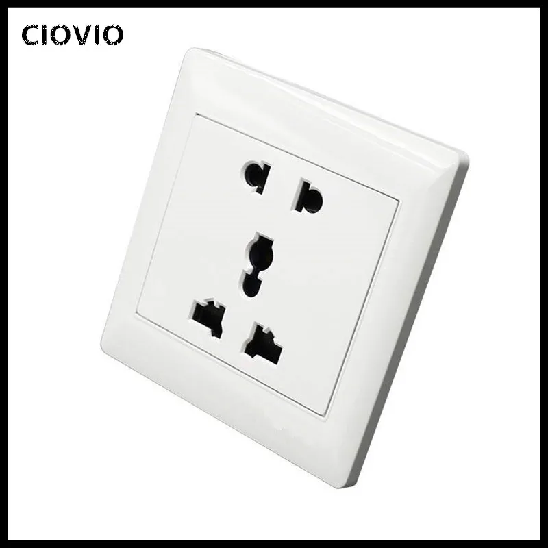 Universal 5 Hole Electric AC Power Outlet Panel Plate Wall Charger Dock Socket   