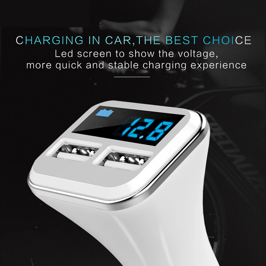 Sumpk الذكية usb سيارة شاحن 5V4. 8a الصمام عرض usb الهاتف شاحن مزدوج usb الهاتف المحمول شاحن السفر لباد ل فون Sumpk الذكية usb سيارة شاحن 5V4. 8a الصمام عرض usb الهاتف شاحن مزدوج usb الهاتف المحمول شاحن السفر لباد ل فون