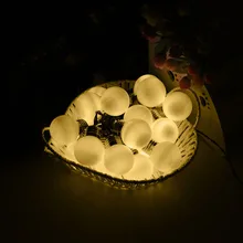 4 м/6 м шарик на солнечных батареях лампы светодио дный огни строки для наружного освещения улице висит сад гирлянды