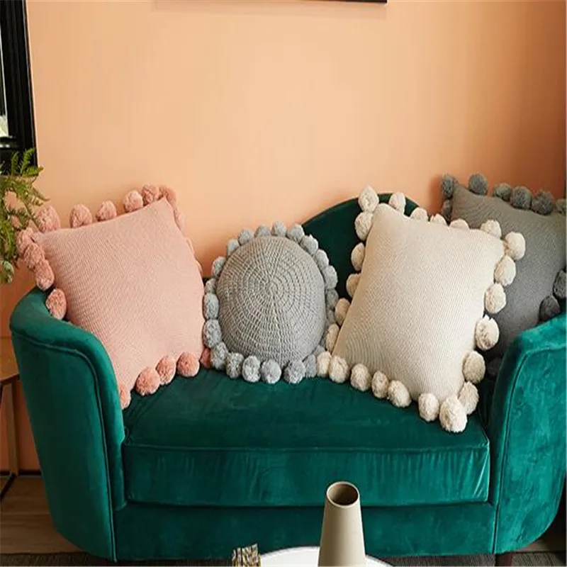 

Japan style square knitting throw pillow cushion with inner 50x50cm free shipping bed sofa decorate