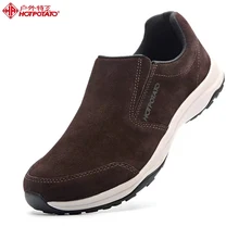Hot Potato Walking Leather Shoes Men Causal Slip-on NonSlip Breathable Trekking Shoes Male Travel Outdoor Sports Men Sneakers L1