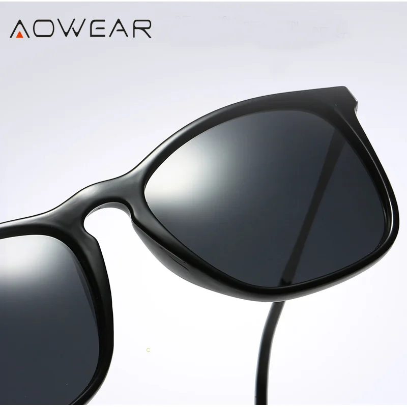 Aowear Винтаж унисекс поляризационные Солнцезащитные очки для женщин Алюминий+ PC Брендовая Дизайнерская обувь Для женщин/Для мужчин ретро очки Для мужчин S вождения Защита от солнца Очки UV400