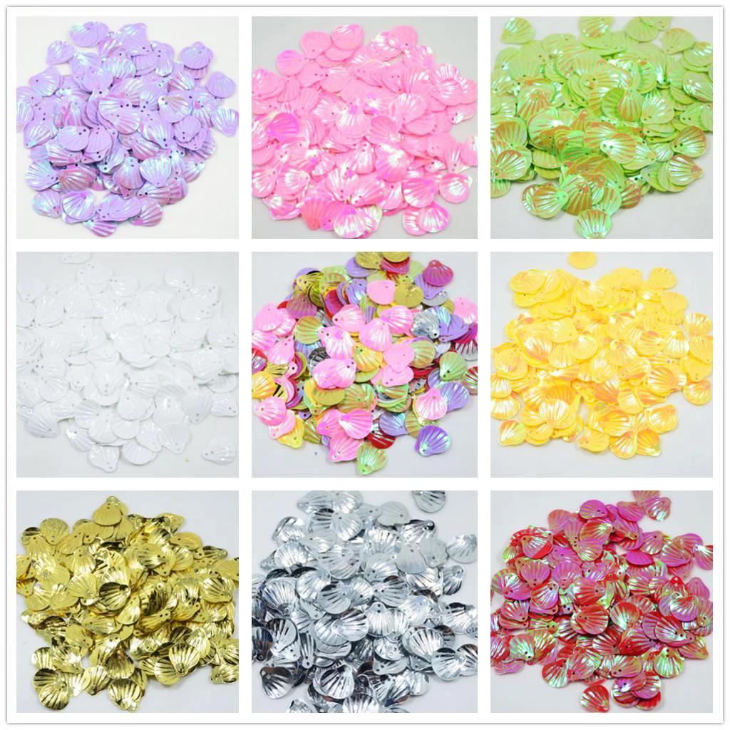 

15mm Shell Loose Sequins Sewing Paillette DIY Jewelry Craft Decoration Embellishment