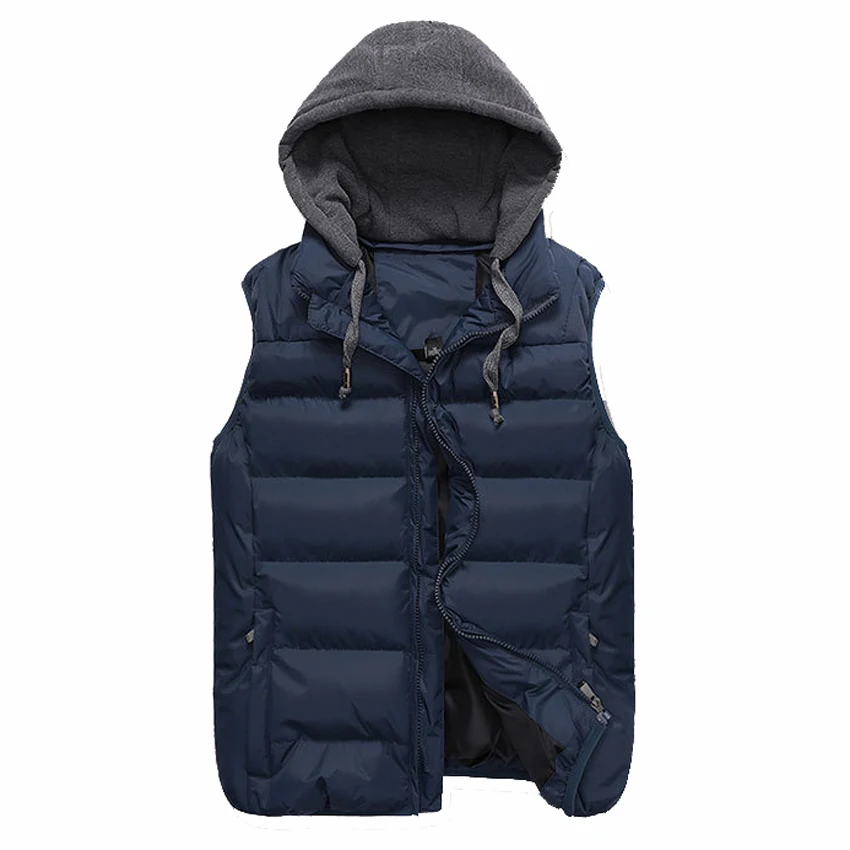 Мужская жилетка с капюшоном Mountainskin осенняя теплая без рукавов LA534|hooded sleeveless
