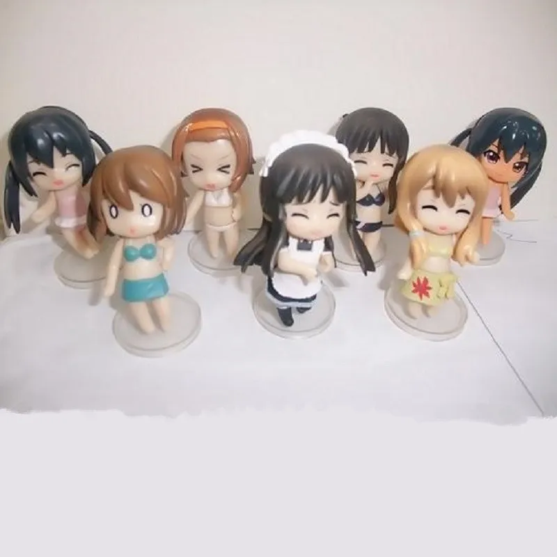 7 шт. аниме K ON Сексуальная Hirasawa Yui Akiyama Mio Tainaka Ritsu купальник Ver ПВХ модель 6 см