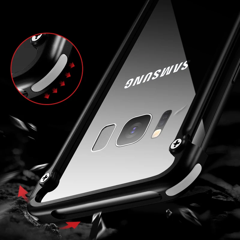 OATSBASF водителя металлический корпус для Samsung Galaxy S8 личности основа плюс S9 бампер
