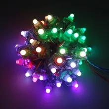 1000X вход DC5V квадратной формы зеленый кабель адресуемый SM16703 RGB полноцветный светодиодный Пиксельная светящаяся гирлянда Экспресс