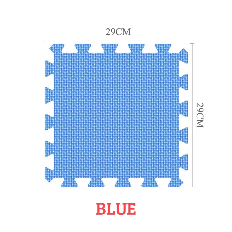 Для детей, eva пены игровой коврик-пазл/18 или 24/лот Блокировка упражнений плитки пол ковер - Цвет: blue