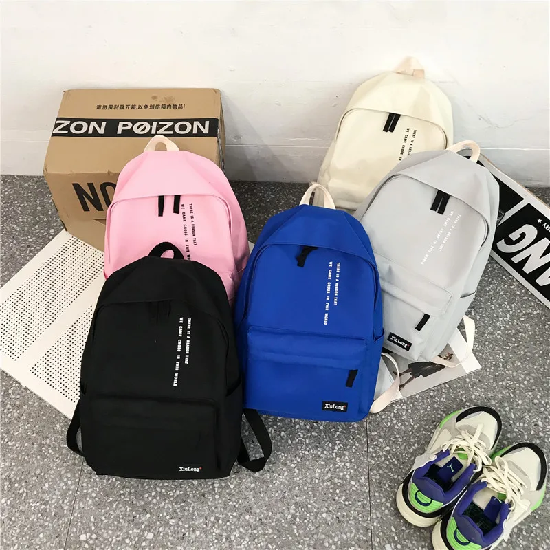 New Fashion Women Nylon Backpack Schoolbags School Backpack for Girl Teenagers Boys Children Travel Bags Rucksack Mochilas