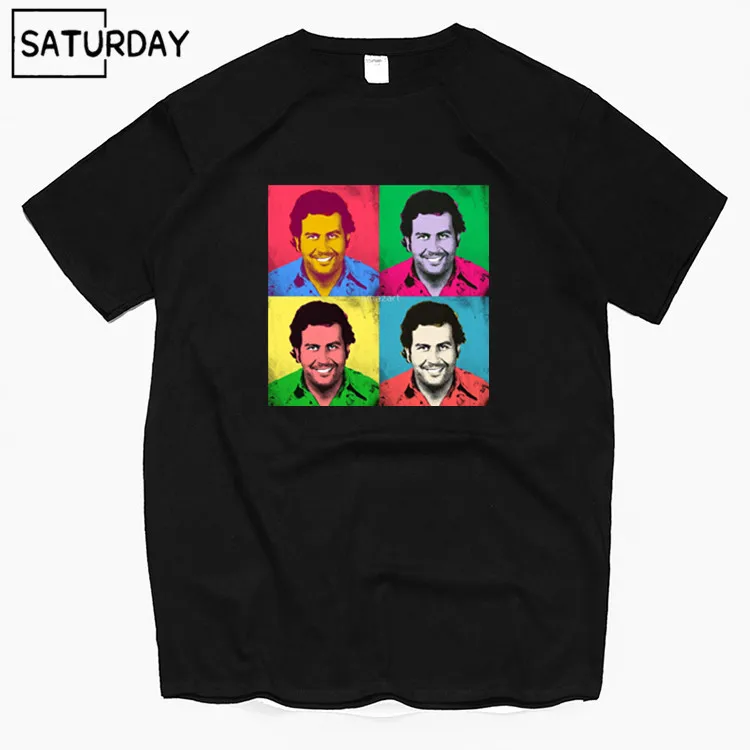 

Men's Movie Pablo Escobar Funny Cotton T Shirts 2019 Summer Workout Graphic Tees Unisex Tshirts Boyfriend Gift Dropshipping