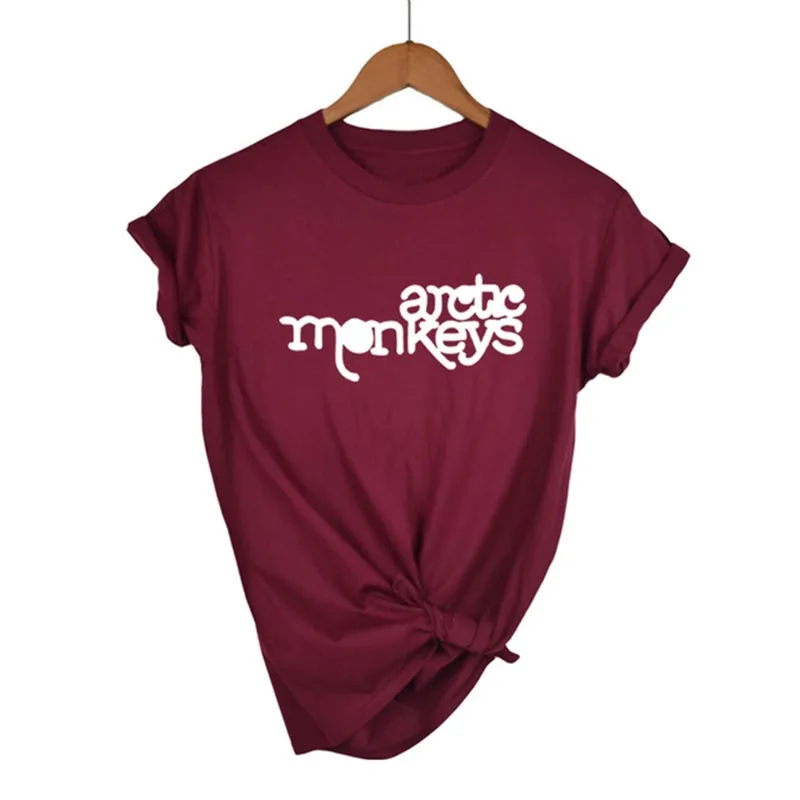 

Arctic Monkeys T shirt Women 2019 Summer Tops Short Sleeve o-neck t-shirt Female punk rock letter print Tee Shirt
