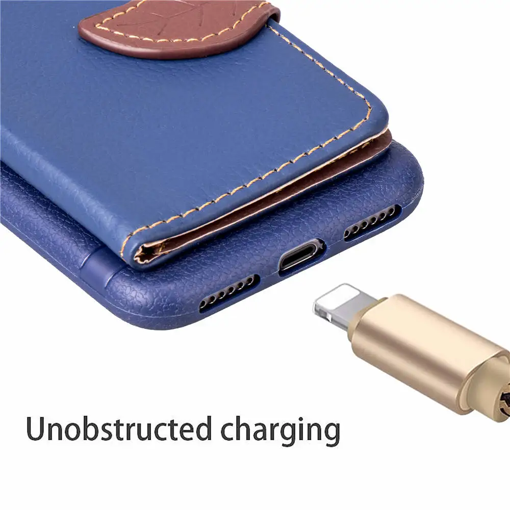 VNSTRIP кожаный чехол в стиле ретро с отделениями для карт iPhone 6 7 8 Plus откидной Чехол