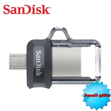 SanDisk 128 ГБ SDDD3 extreme High Speed OTG USB3.0 двойной флэш-накопитель USB OTG 64 ГБ ручка накопители 16 ГБ 150 м/с Pendrives 32 ГБ