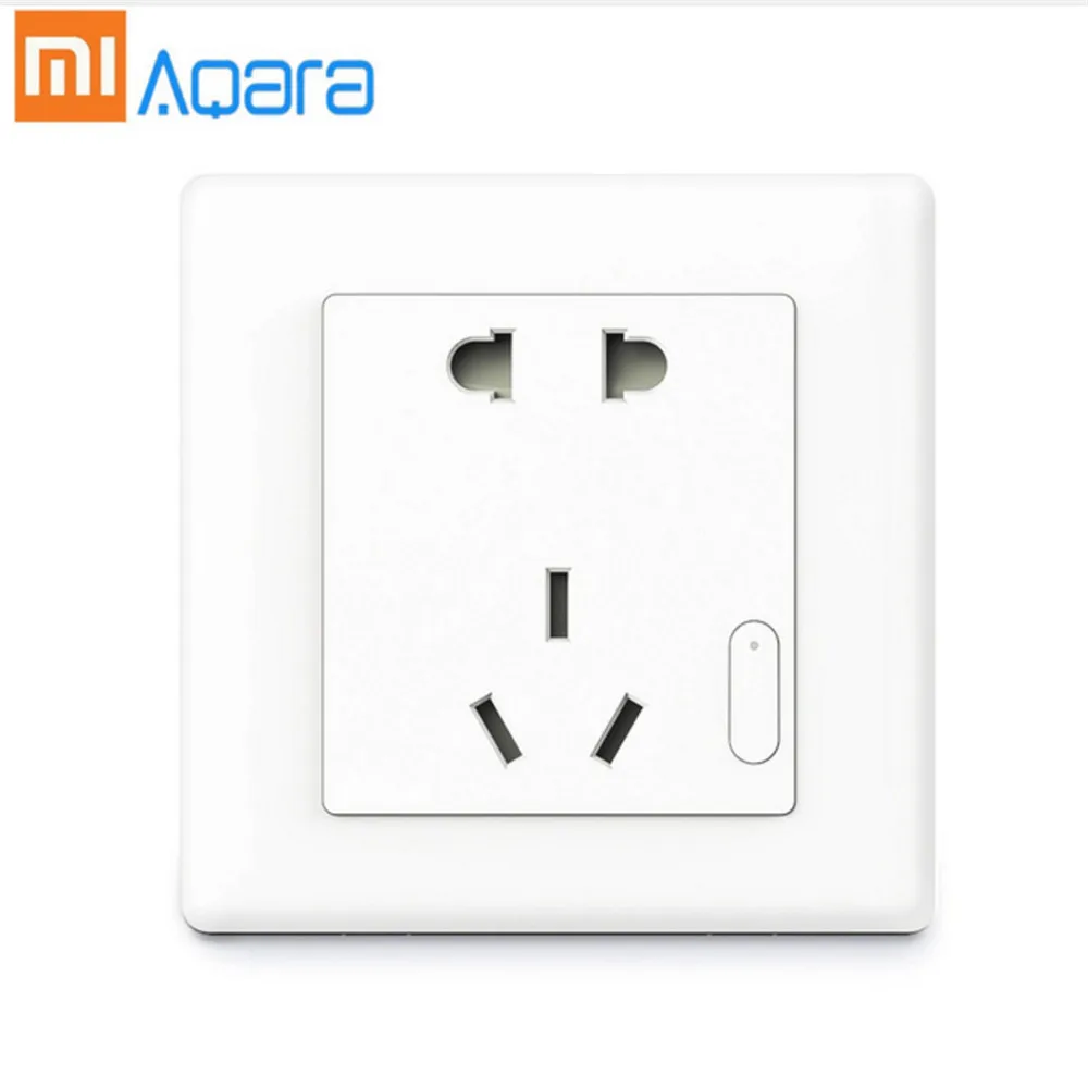 

Original Xiaomi Aqara Smart Wall Socket Plug WiFi Wireless Remote Socket Adaptor Power on and off via Phone 10A/2500W