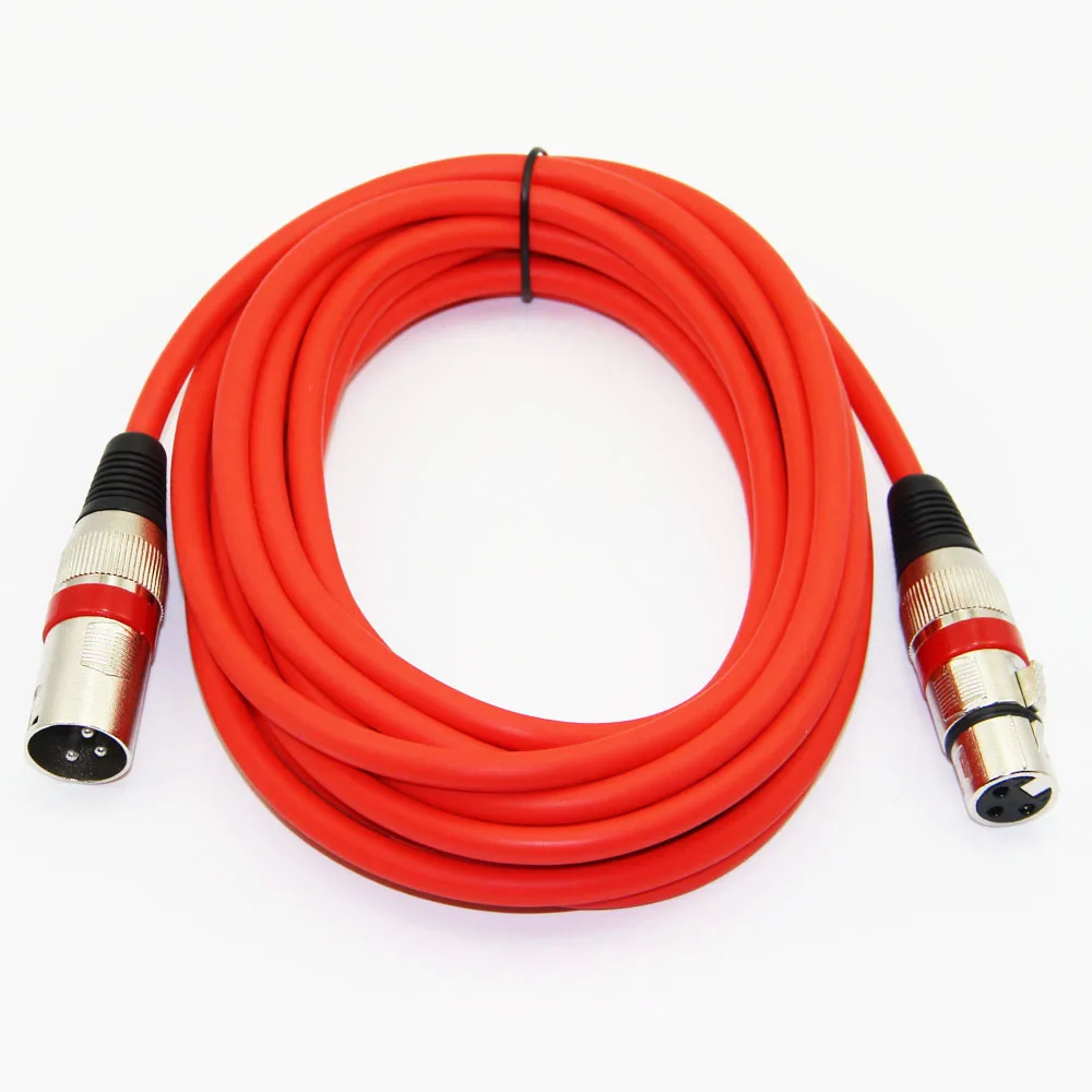 Bochara XLR Cable Male to Female M/F 3Pin OFC Audio Cable Foil+Braided Shielded For Microphone Mixer Amplifier 1m 2m 3m 5m 10m Bochara XLR Cable Male to Female M/F 3Pin OFC Audio Cable Foil+Braided Shielded For Microphone Mixer Amplifier 1m 2m 3m 5m 10m