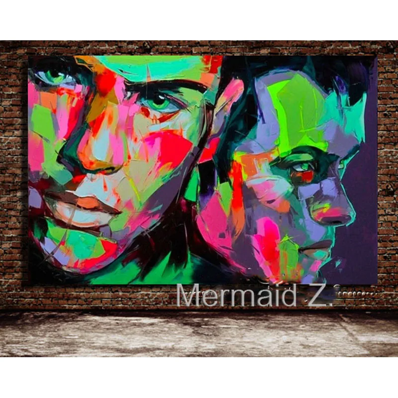 Hand Painted Modern Pop Art Nielly Francoise Abstract Knife Palette