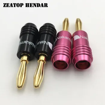 

50Pcs Nakamichi 4mm Banana Male Plug Connectors Adapter Speaker Wire Banana Jack Gold Plated for Musical HiFi Audio Connector