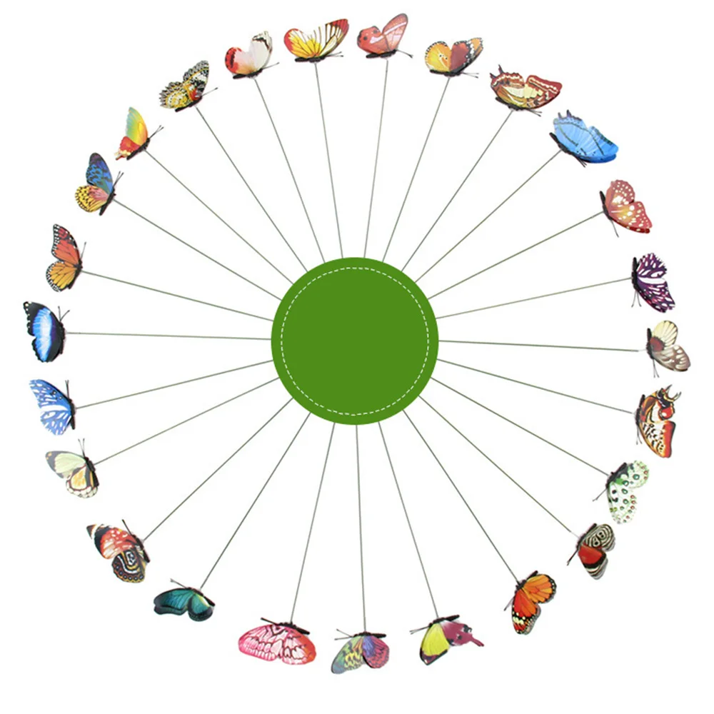 Украшение для газона бабочка садовый Декор газон ремесло 3D на палочках светящийся реалистичный садовый орнамент креативный искусственный