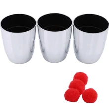 Конечные чашки шарики Волшебные трюки магический трюк игрушки ребенок легко крупным планом Веселая Магия 3 шт. чашки+ 4 Мяча