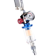 Распылитель регулятор и мини-распылитель воздушный фильтр царапины HVLP пистолет-распылитель регулятор воздуха датчик и встроенный фильтр для воды