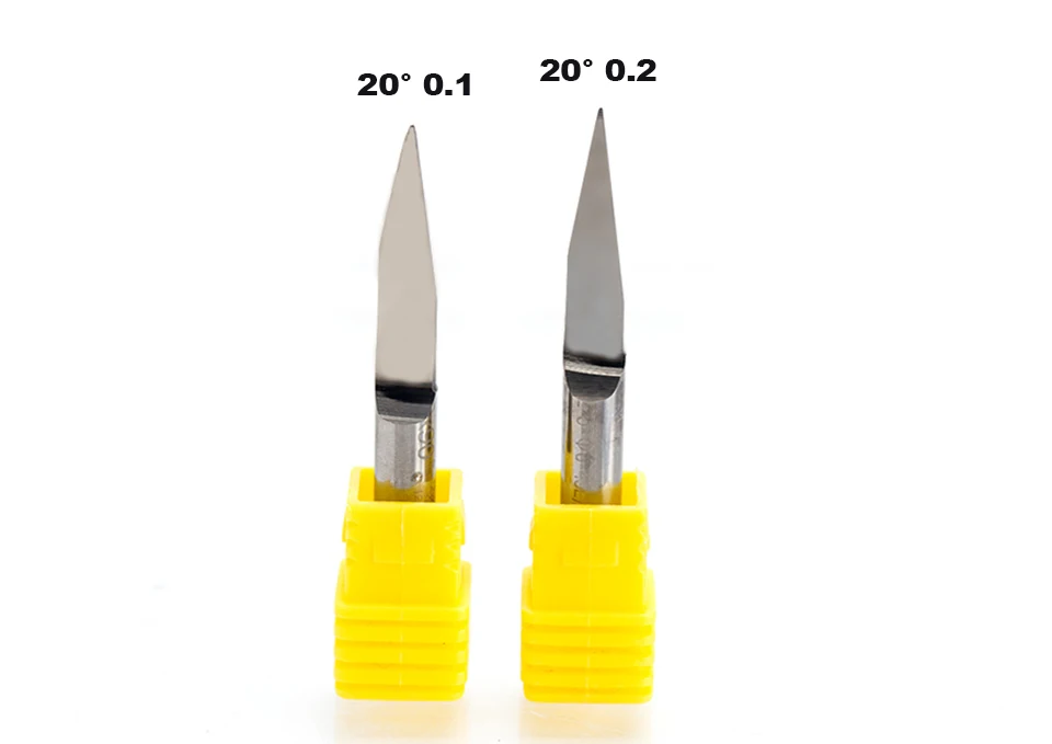 HUHAO 1 шт. 6 мм плоская Нижняя Гравировка Биты 45-50 мм удлиненные фрезерные станки с ЧПУ Инструменты V карбидные резные резаки Степень 20 25 30 60 90