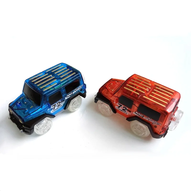 

LED light up Cars for Magic Tracks Electronics Car Toys With Flashing Lights Fancy DIY Toy cars For Kid Magic Tracks parts Car