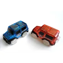 LED light up Cars for Magic Tracks Electronics Car Toys With Flashing Lights Fancy DIY Toy