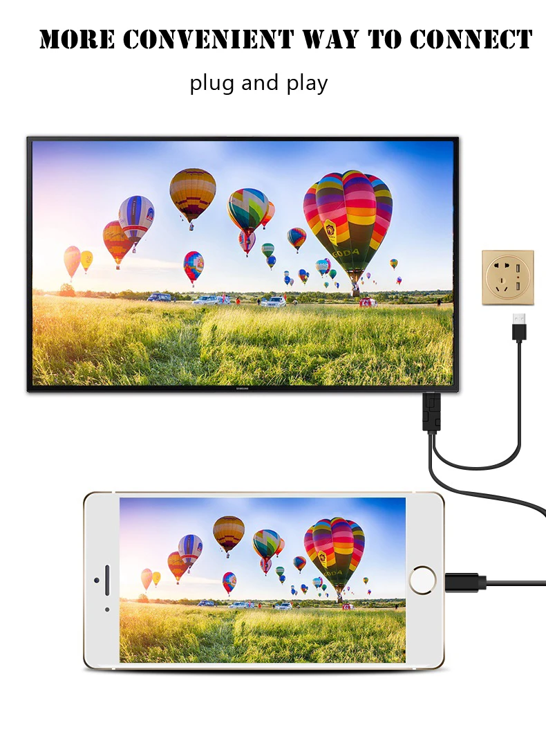 MiraScreen Проводная ТВ-карта HDMI для Apple iPhone X 8 8 plus 7 7 Plus 6 6s 5 5S 5S для освещения кабель, адаптер для телевизора HD tv SLD10-1