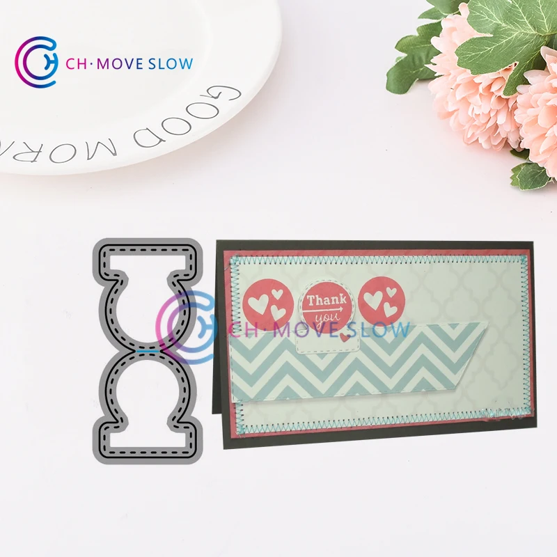 

CH Stitched Circle Tab Metal Cutting Dies For Scrapbooking DIY Cards Album Decoration Stencil Paper Craft Handmade Album Cards