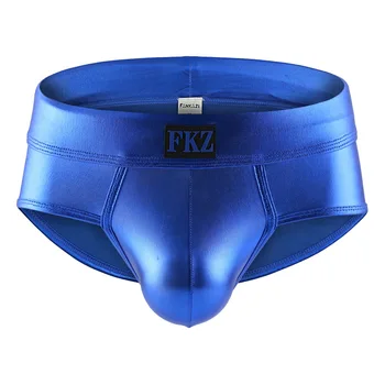 

KWAN.Z mens underwear boxer men shiny cueca masculina patent leather boxer homme bielizna gay underwear cueca boxer underwear
