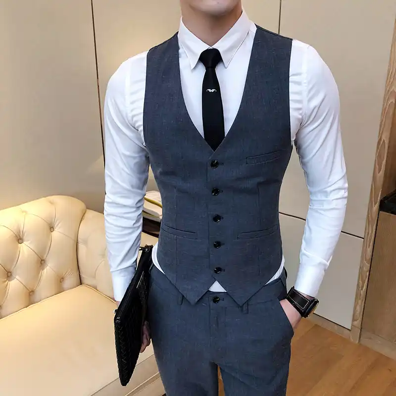 Casual waistcoat mens fashion Clearance