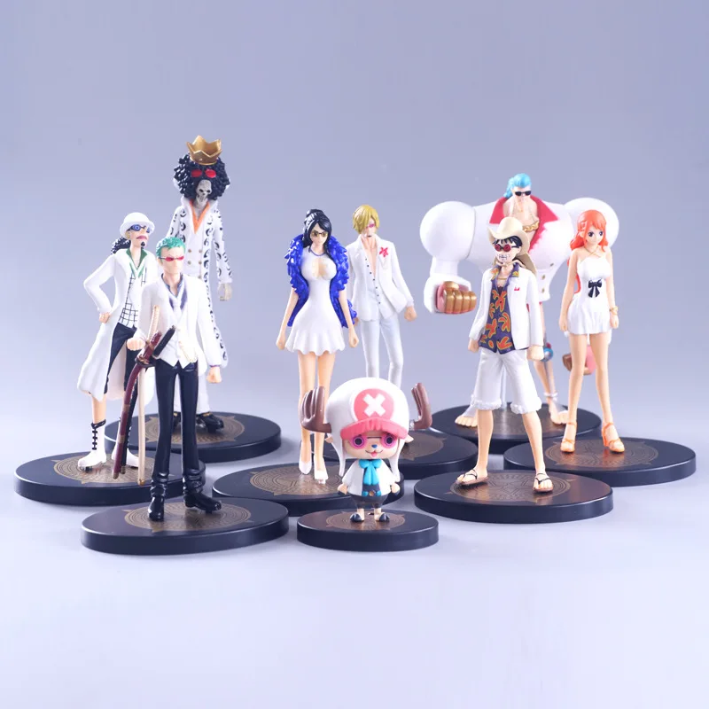 Shipping Them Globally 9PS set One Piece Figure Gold Straw Hat Pirates 