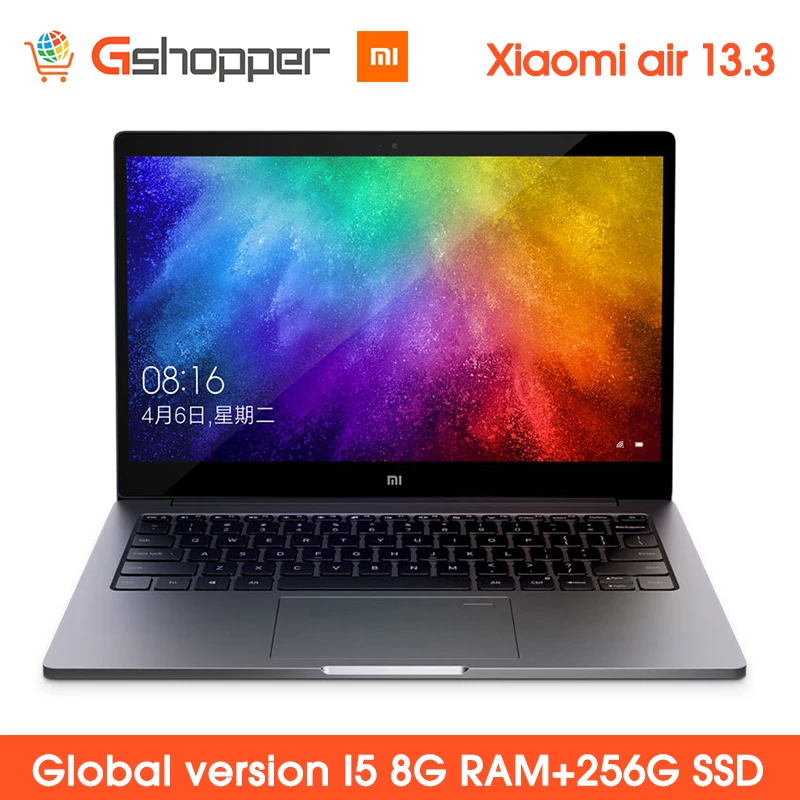 Дешево Глобальная версия, оригинальный ноутбук Xiaomi Mi, 13,3 дюймов, ноутбук Air, 8 ГБ ОЗУ, 256 Гб ssd, четырехъядерный процессор Intel i5 8250U GeForce MX150 DDR4