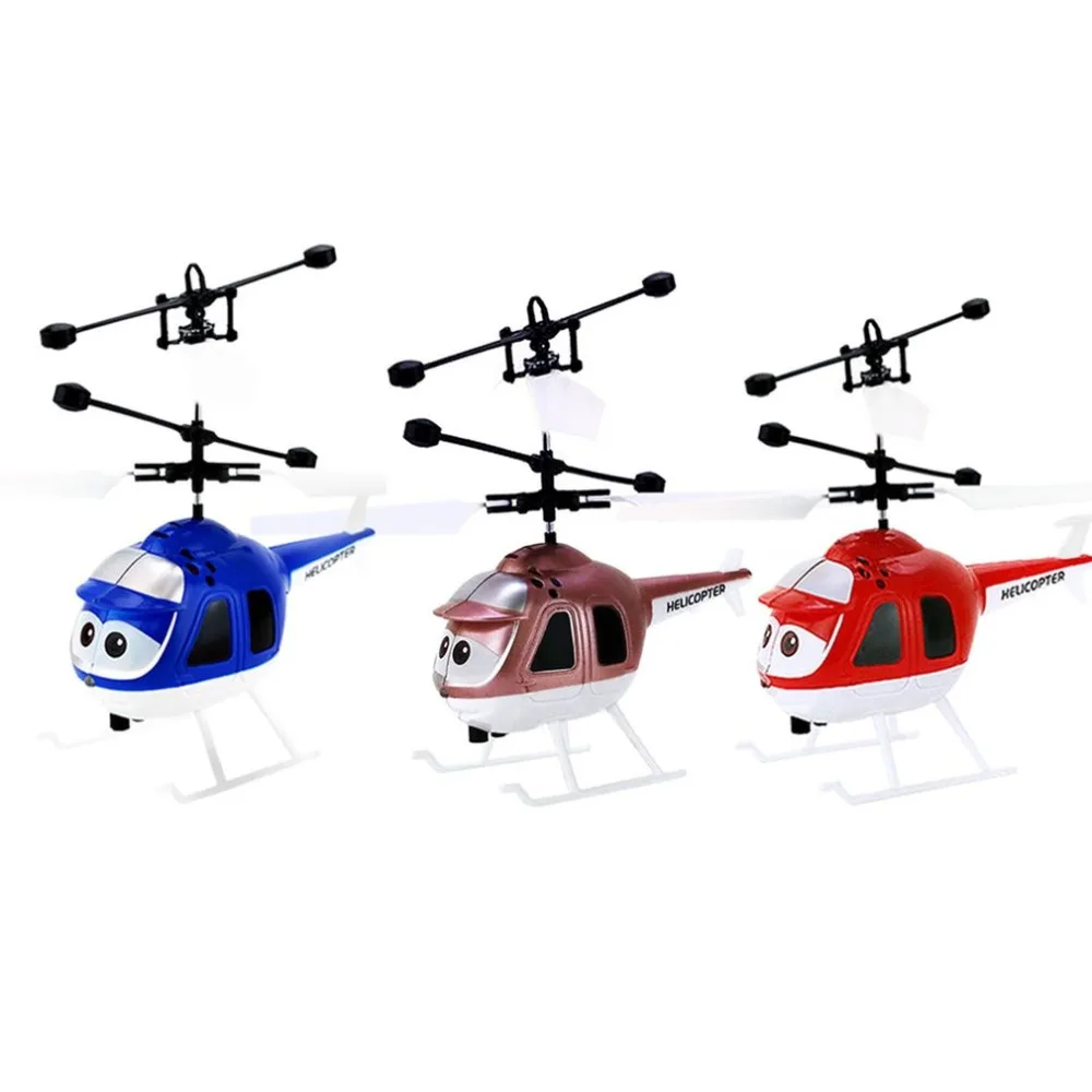 

OCDAY Mini RC Infrared Induction Helicopter with Flashing Light USB Charging Intelligent Inductive Aircraft Children Toy