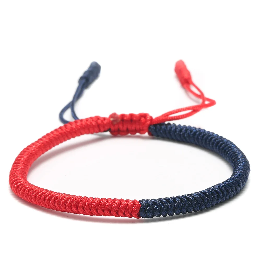 

Two color splicing Charm Ethnic couple Handmade Knitted Rope Bracelets & Bangles For Women man lovers hand Jewelry Children Gift