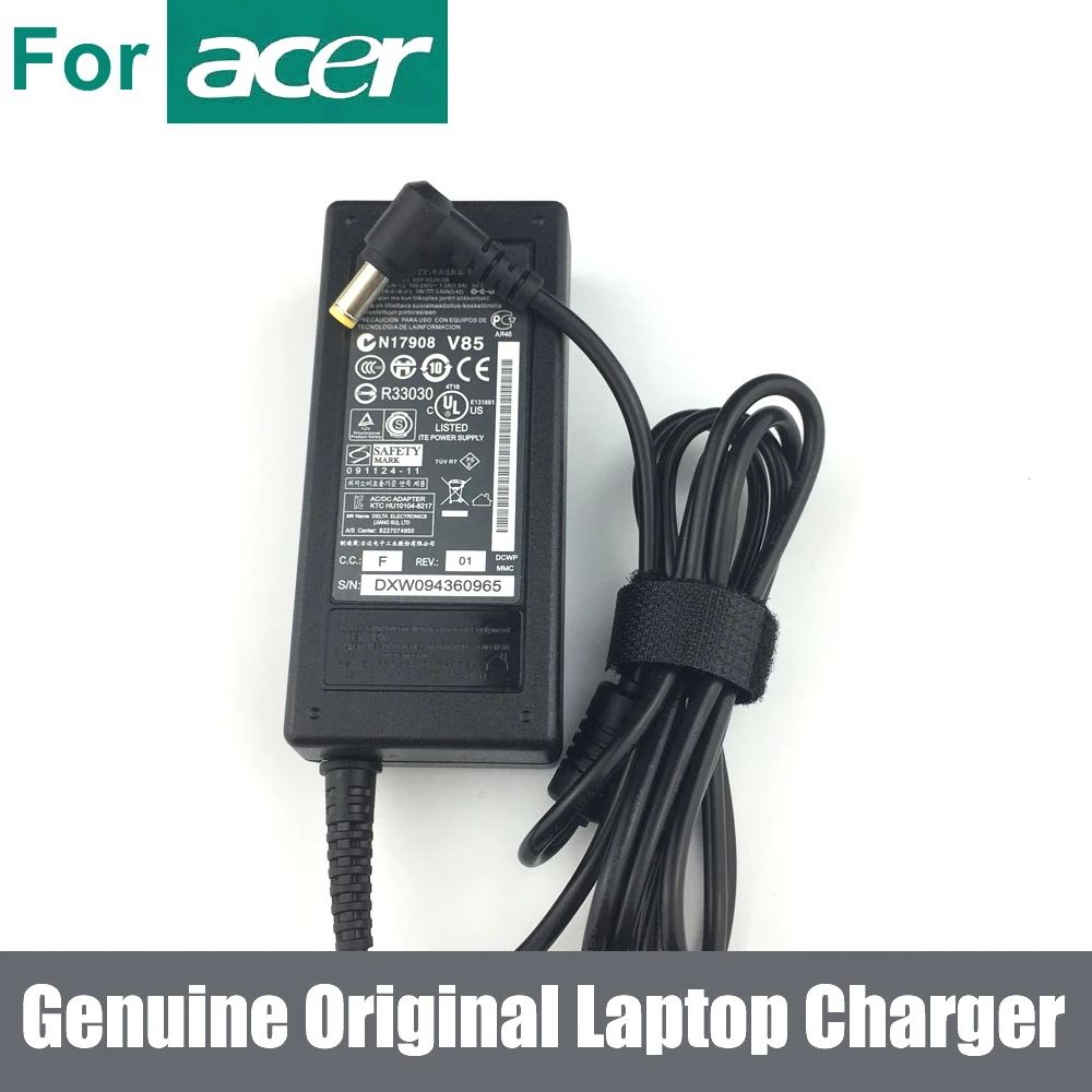 

Genuine Original 65W AC POWER ADAPTER FOR ACER ASPIRE V5-471-6569 V5-531-4636 V5-531-4644 LAPTOP PC