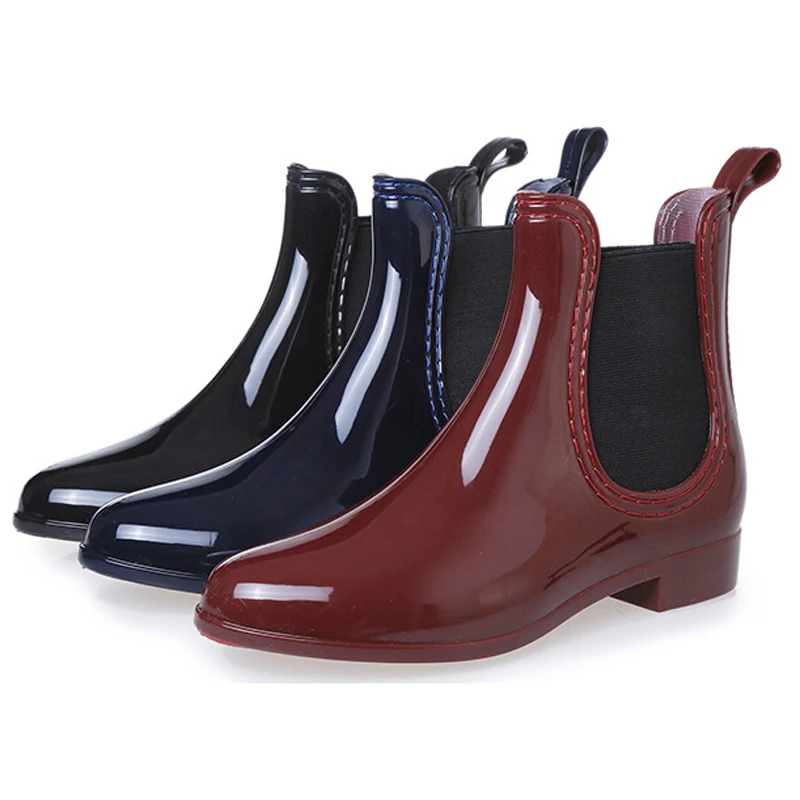 Tobillo Pvc Mujeres Moda Zapatos azul Botas Saguaro Lluvia De 2018 Negro Arranque Mujer Goma Banda Elástica Nuevo Impermeable marrón qxqvw0YX