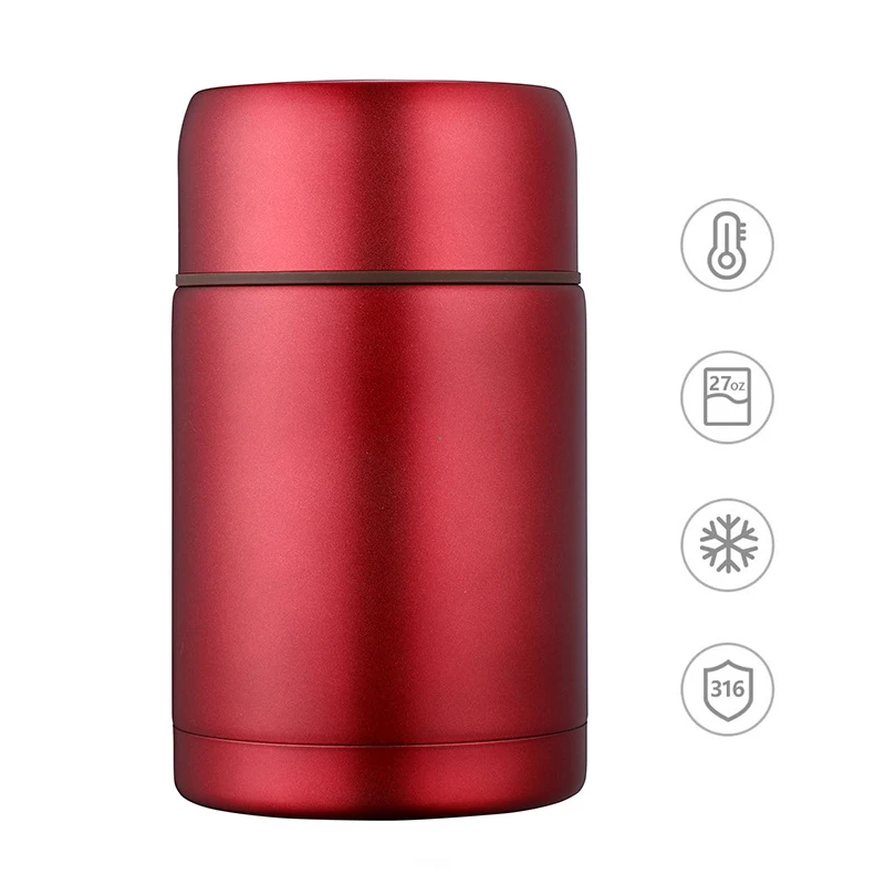 

Leeseph Food Jar, 316 Stainless Steel Double Wall Vacuum Insulated Lunch Containers, 27oz Wide Mouth Thermos Food Flask
