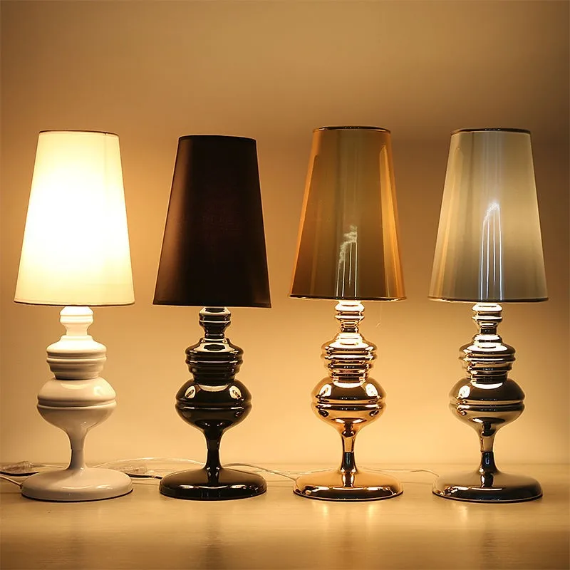 Современные Простые охранные настольные лампы для гостиной, спальни, прикроватный светильник, настольная лампа для чтения, 90-260 В, E27, золотой, серебряный светильник, корпус