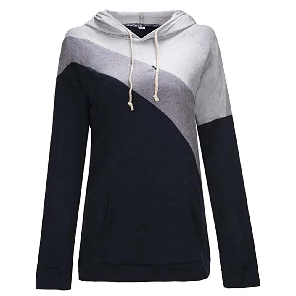 

LONSANT Maternity Blouse Women Long Sleeve Hoodie High-Necked Slanted Zipped tops Women's Maternity Nursing Breastfeeding Blouse