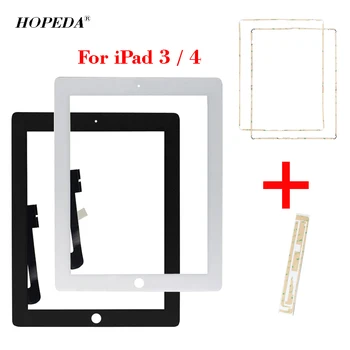 

5PCS New For Apple iPad 3 4 Touch Screen Digitizer With Bezel Frame 3M Glue A1416 A1430 A1403 A1458 A1459 A1460