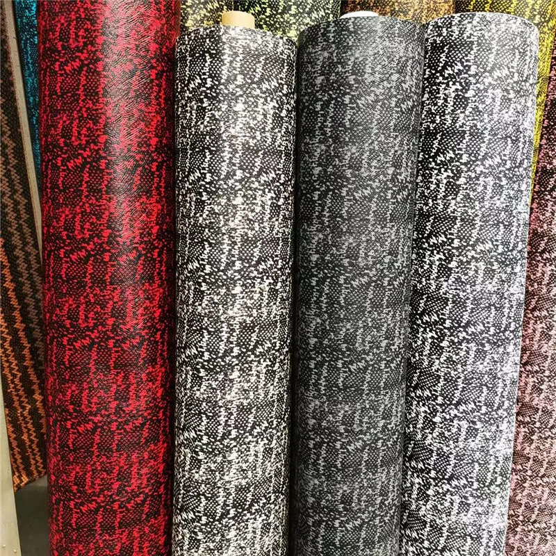 YP1011 Hotsale Artificial snake leather rexine PVC vinyl fabric Imitation (1yard ) | Багаж и сумки