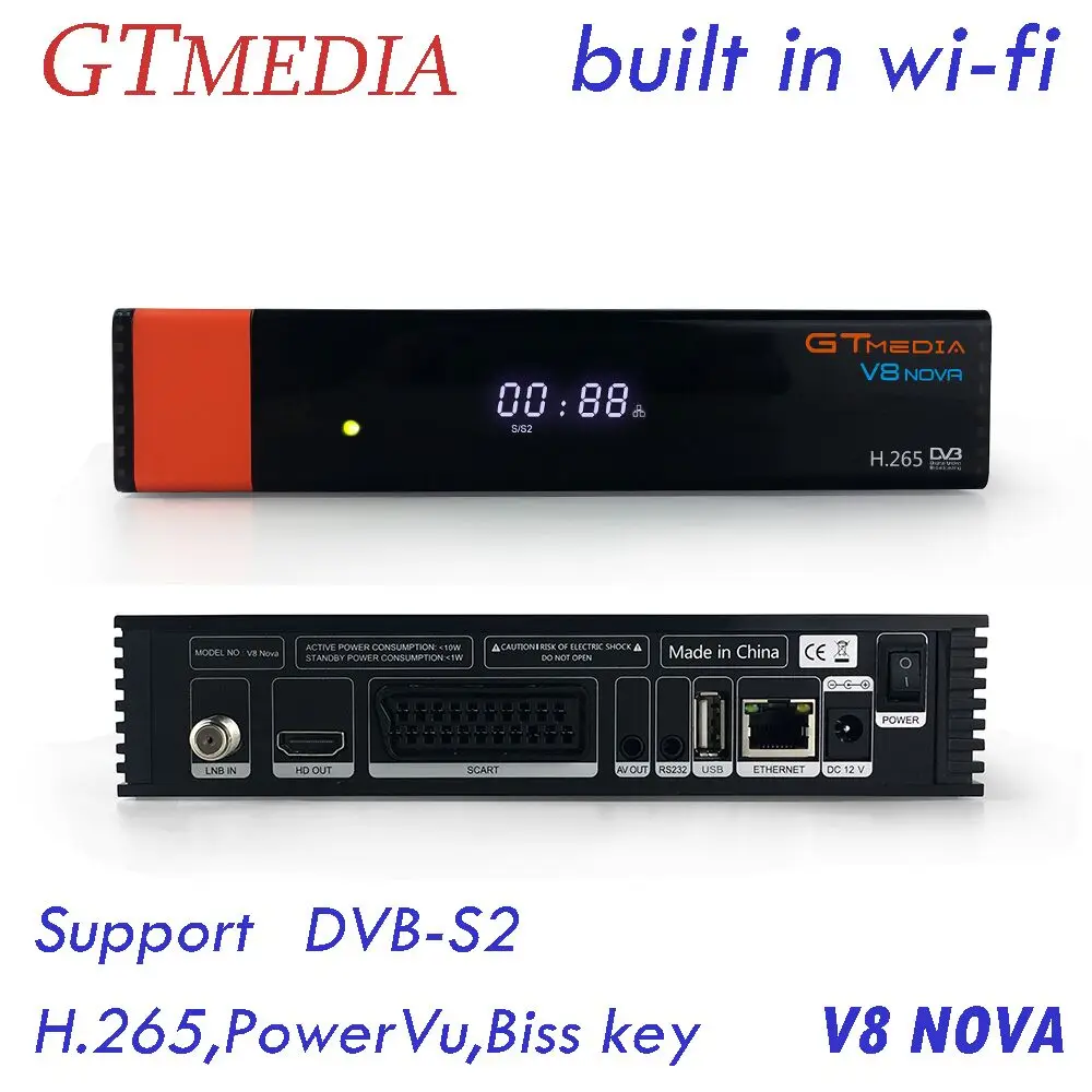 Freesat v8 супер обновленная версия Gtmedia V8 Nova спутниковый ТВ приемник DVB-S2 встроенный
