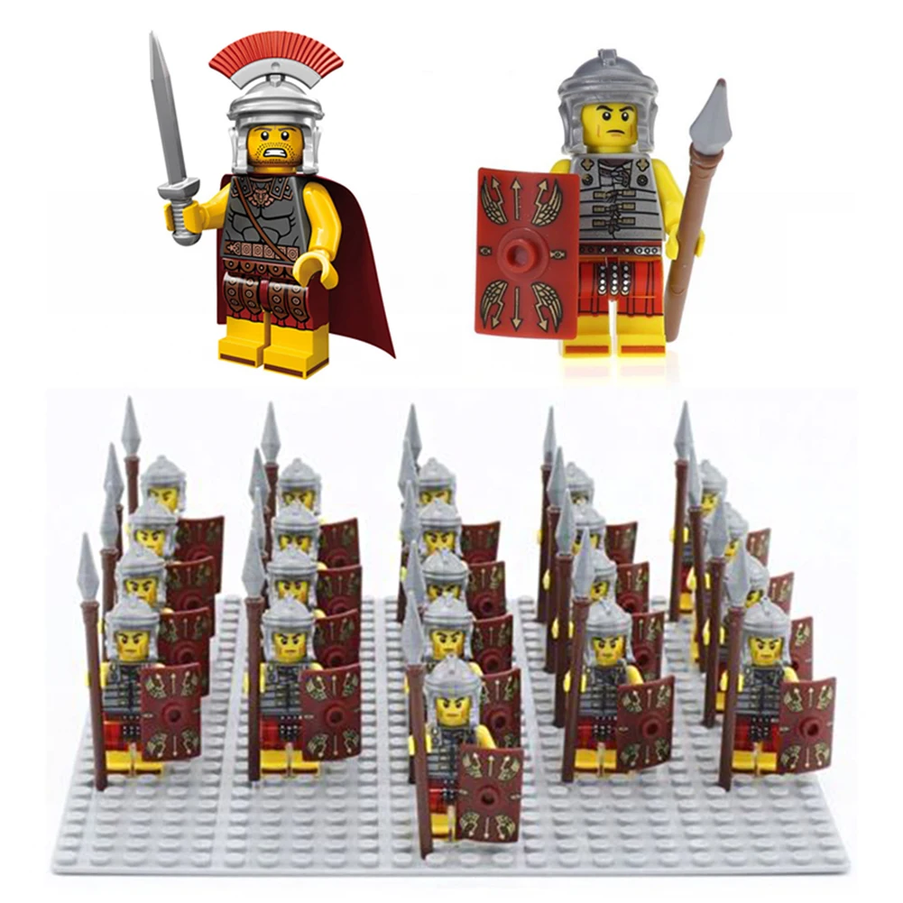  21Pcs/Set Roman Military Soldiers Mini figures Army Toys Collection Kids Gifts