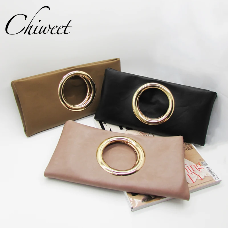 

Fashion 2019 Pink Ring Clutch Tote Brand Women Leather Envelope Purses And Handbags Designer Crossbody Bags Women Messenger Bag