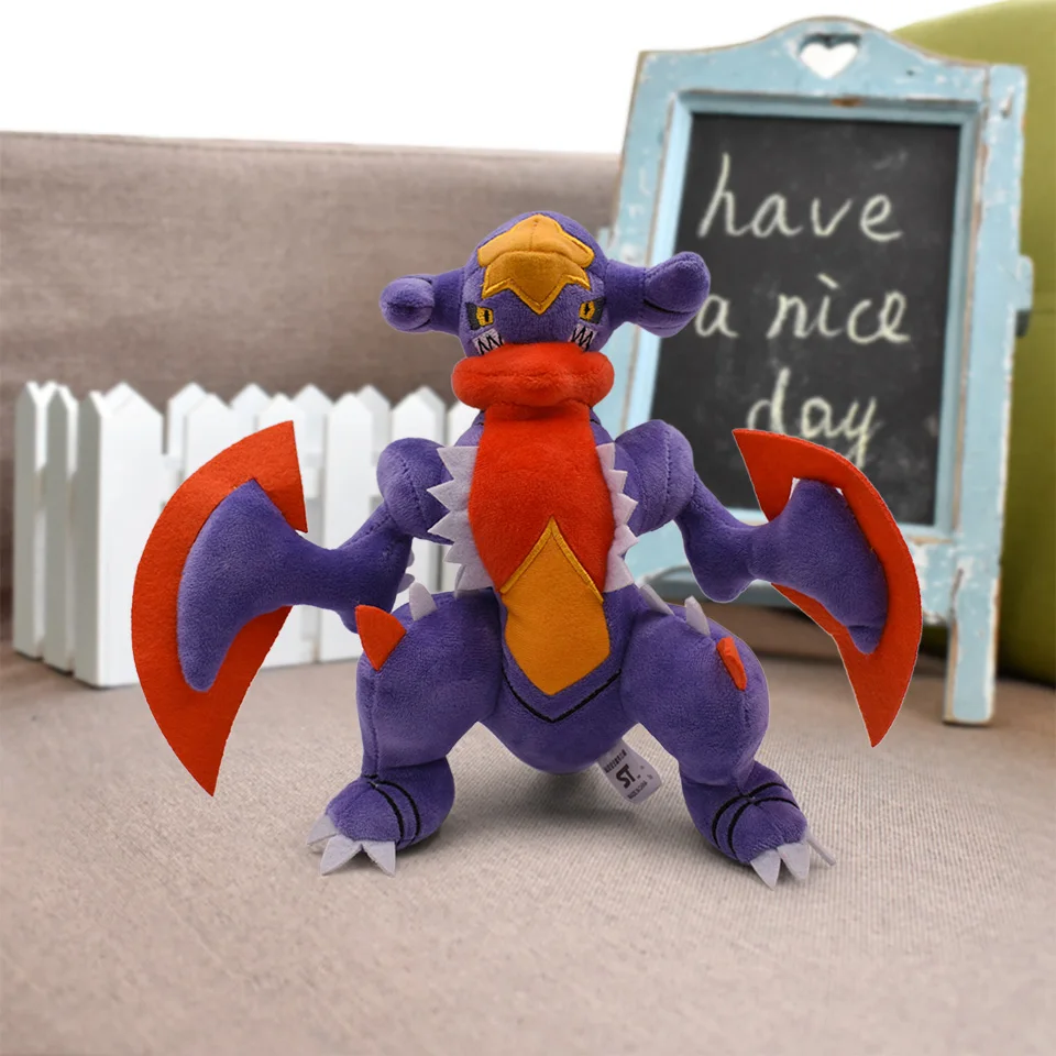 

22cm 9'' Super MEGA Garchomp Stuffed Plush Doll Stuffed Animals Plush Toys For Children Kids Birthday Gift Gragon Pluche Knuffel